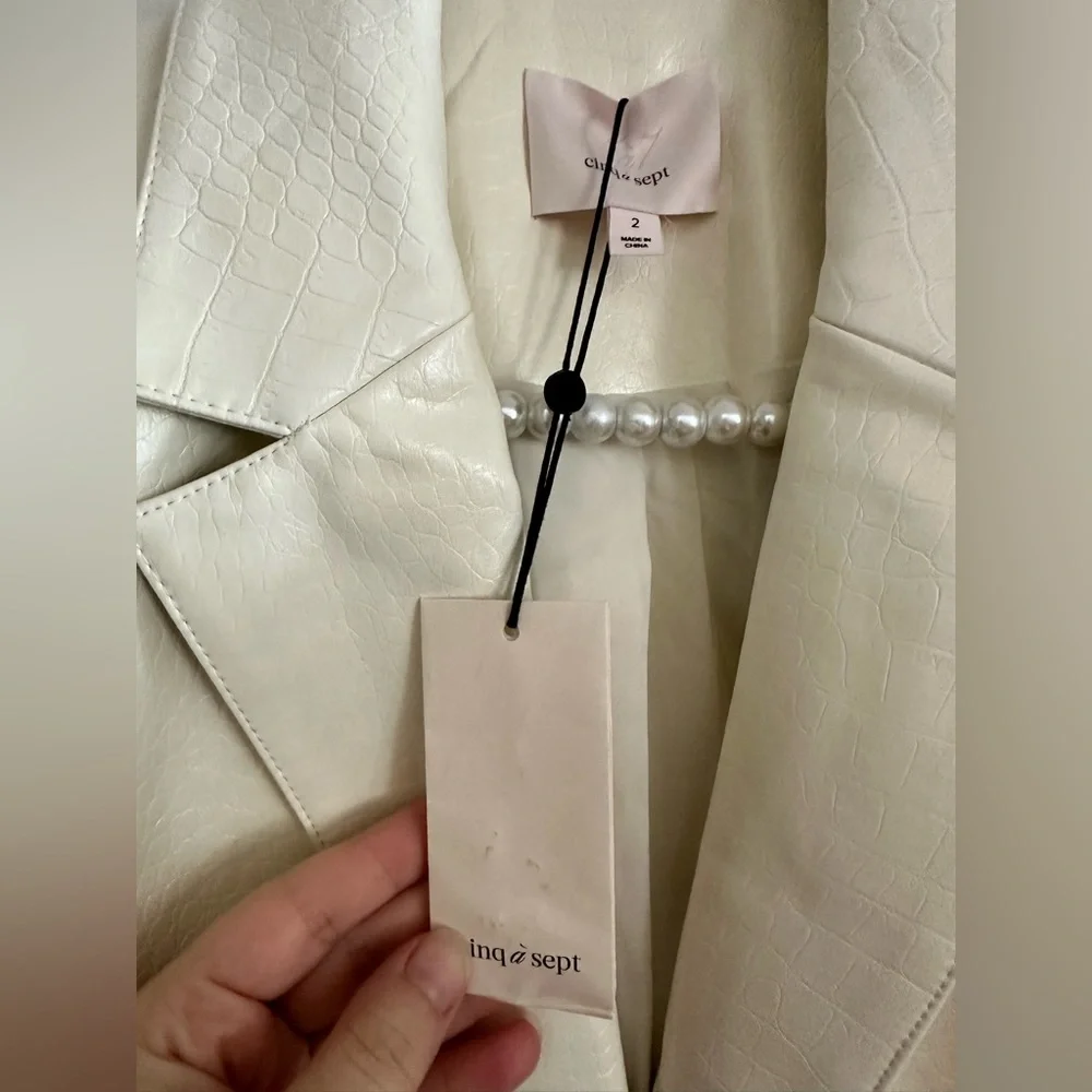 NWT| Cinq a Sept 'Kylie' Faux Croc Embossed Jacket Blazer - Picture 15 of 16